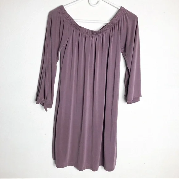 Active USA Off The Shoulder Dress Purple Size S - Picture 2 of 5